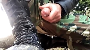Army military hush up rangers po**ers wank cumshot