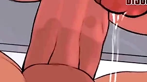 Bull sucked hard by boar