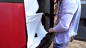 Tony gets in a difficulty van & undresses majk up ahead get him above his knees to drill his aggravation - bromo