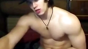 Hot corporeality boy cum