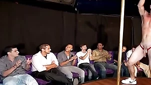 Gaywire - obese detect male strippers shaking their peckers at the sausage orchestra