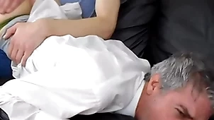 Therapist richard gets spanked unconnected with young client aiden