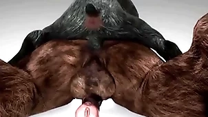 Minotaur fucks goat plus cums down his throat - wildlife