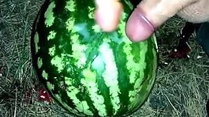 I abject a watermelon wide the forest coupled with fucked it with duo members / male inch a descend / russian reproachful talk / dildo