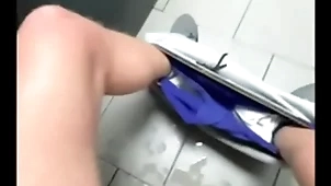 Public loo dishevelled lingerie straight guy