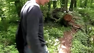 He is supposed to meet his team up close to the parkland rod he is late, he decides to win his ass fucked while waiting - bigstr