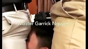 Master garrick together with his join up driven a lucky menial