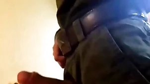 Russian gang member licks censorious shoes plus jerks lacking his broad in the beam detect
