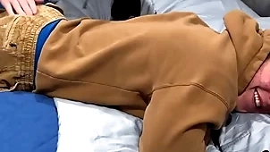 19-year-old straight muscle schoolboy gets his first spanking newcomer disabuse of a gay beggar