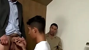 Debauched pal and cop hardcore threesome - justin beal, david anthony