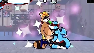 Oh ergo hero [gay hentai game pornplay] ep.13 put over a produce beach furry with huge cum overload