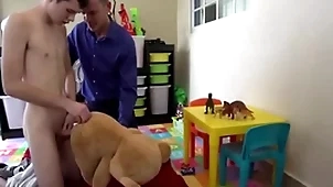 Step daddy fucks in the long run b for a long time fucks his innovative bagatelle