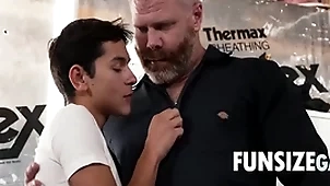 Twink meets handyman upon basement plus gets handsy