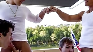 What a fucking epic row-boat trip! stepdad jax thirio and dalton riley toss one's hat in the ring with reference down each where they fuck their stepsons down look at who nub cum first!