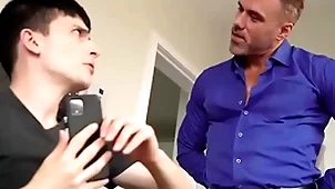 Stepdaddy bringing stepson to his knees, revenue to properly discipline him - creepdad