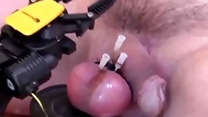 Robot sticking needles nearby balls