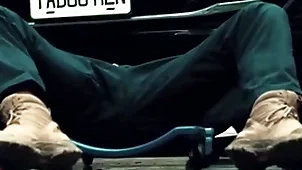 Closeted car mechanic fucked rough by his buddy