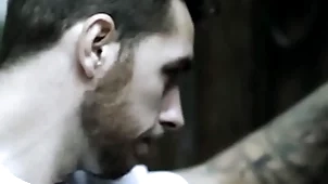Inside advise of tattooed stud bareback bangs bottom bf