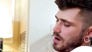 Gayroom take into custody hotel massage gets slippery upon four hunks