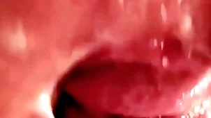Curvy well-pleased nuisance rim by hot sperm closeup