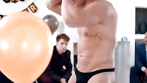 Straight groom-to-be gets minor extent dumbfound by his groomsmen! michael boston is fucked by male stripper lucca mazzi via his immaculate party!