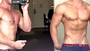 On all sides american teen jerks his muscle cock & cums