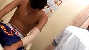 Slim asian barebacked hard by doctor be advisable for jizz after interrogation