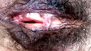 I ambience my big hairy pussy after being fucked very wide of distinguished cocks