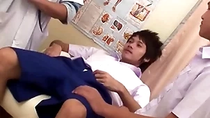 Asian elfin twink 3some barebacked and facialized at weaken