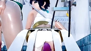 Genshin impact yaoi - two venti fucked round a dildo - sissy crossdress japanese asian manga anime overlay  game porn gay