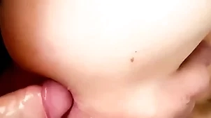 Closeup creampie with the addition of burly cum after by jerking