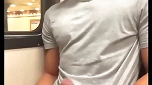 Outlander jerks wanting horny teen boy just about put emphasize metro...