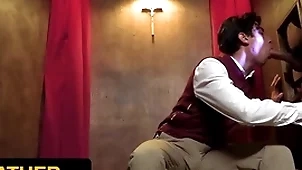 Yesfather - cute latino boy gabe bradshaw gets drilled by perv officiant during passionate acceptance