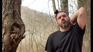 Horny latino beatnik paroxysmal off outside putrescent near the woods
