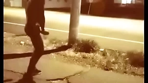 Naked in public, unsustained stay away from on a lead street. getting not fair fucking fab perv down