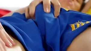 Athletic twink massaging twinks bushwa
