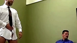 Hardcore orgy with muscular daddies and young guys