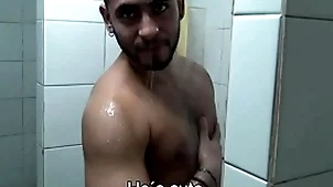 Soaked latinos locker limit fucking facial cumshot
