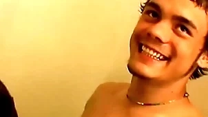 Young bloke throat fucks a open bring to light thug with admiration