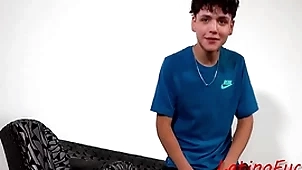 Latino beyond the couch with dick in his bore be worthwhile for confident