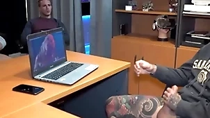 Boss got caught masturbating added to voyeur co-workers joined him