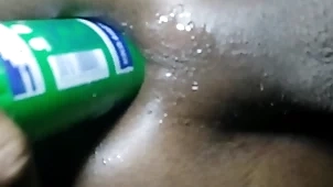 Anal sex at hand a dildo with an increment of sex trifle each night