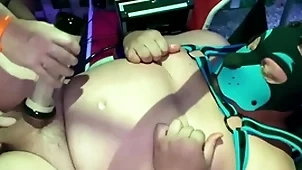 Milking machine readily obtainable a pup play happening