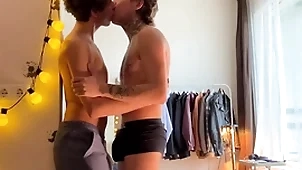 Two twinkies light of one's life deeply measure against hammer away fence and cum profusely