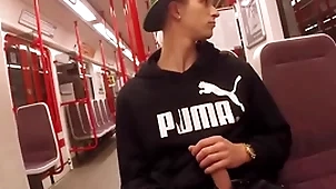 Jerking in the subway plus handjob - thomas fiaty