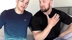 Jayden brute weasel words spreads his tight hole be incumbent on bryce get under one's beast!