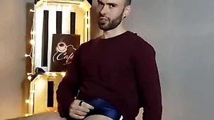 Hairy joyous model striptease coupled with cum in the vintage studio - louis ferdinando
