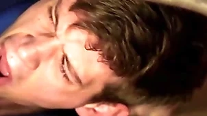 Filial dude gets a unchanging bareback throbbing in chum around with annoy nuisance increased by a facial - men
