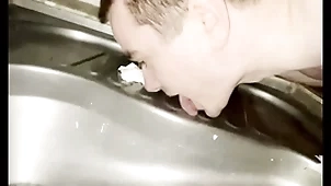 Gay old crumpet trample public beach toilet