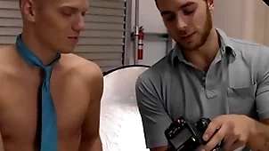 Nextdoortwink - horny photographer's load of shit fills there twink model
